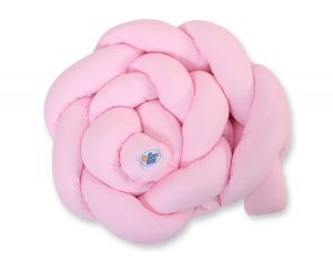 Geflochtenes Nestchen- Kopfschutz für Kinderbett- rosa